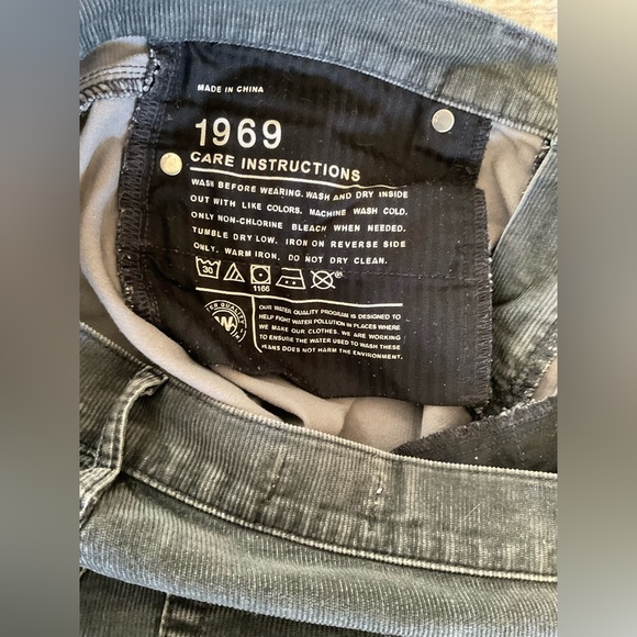 Grey classic Gap Cords, 1969 Always Skinny, 29R - Picture 2 of 6